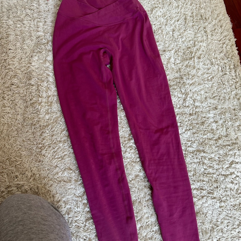 Alphalete Surface Cross Over Leggings Size Small Gem